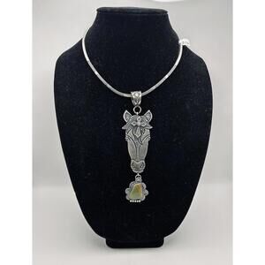 Native Made Sterling Silver Horse Head With Cross And Turquoise!!!!!!!! NWT